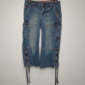 Tommy Hilfiger Distressed Y2K 2003 Jeans Capris Read Description EUC
